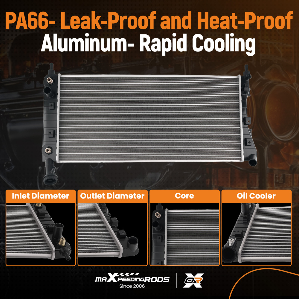 Aluminum Coolant Radiator compatible for Chevy Monte Carlo 3.4L 3.8L 2004-2005 2710