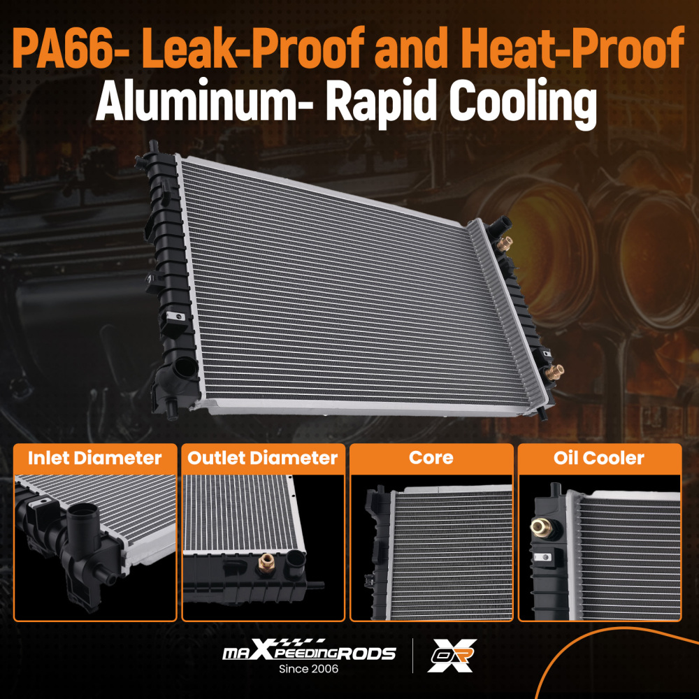 Aluminum Cooling Radiator compatible for Saturn Vue 04-07 15821838 22713544 Trans Cooler AT