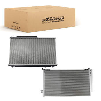 Aluminum Coolant RadiatorCondenser compatible for Honda Civic 1.8L 2.0L 2006-11 DPI2922