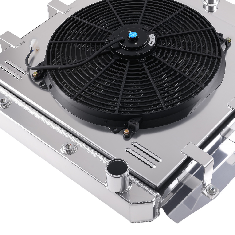 3 Row Aluminum Radiator w/ Shroud Fan compatible for Chevy 3100 1955-1959 RAD5559