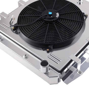 3 Row Aluminum Radiator w/ Shroud Fan compatible for Chevy 3100 1955-1959 RAD5559