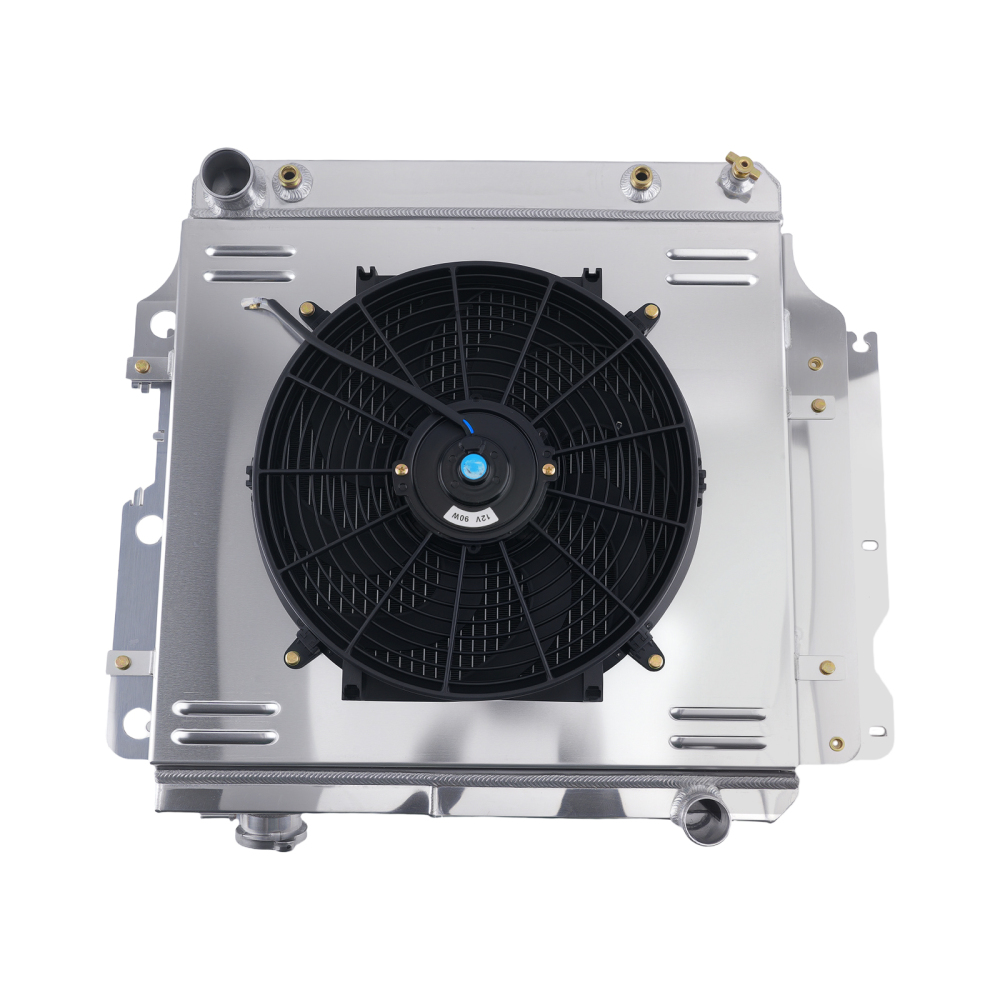 3 Row Aluminum Radiator Shroud Fan compatible for Jeep Wrangler YJ TJ 2.4L 4.0L 1987-2006