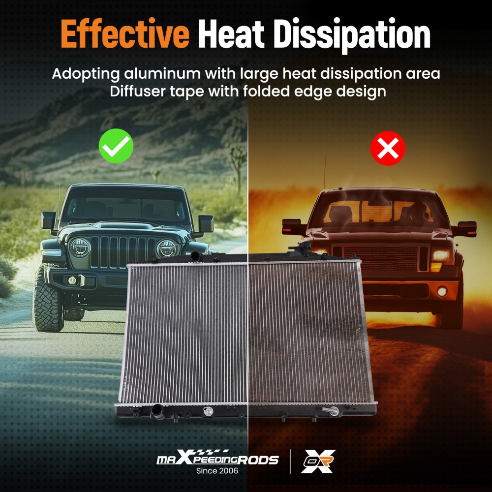 Aluminum Core Radiator compatible for Honda Odyssey 2011-2017 4113208 With Trans Cooler