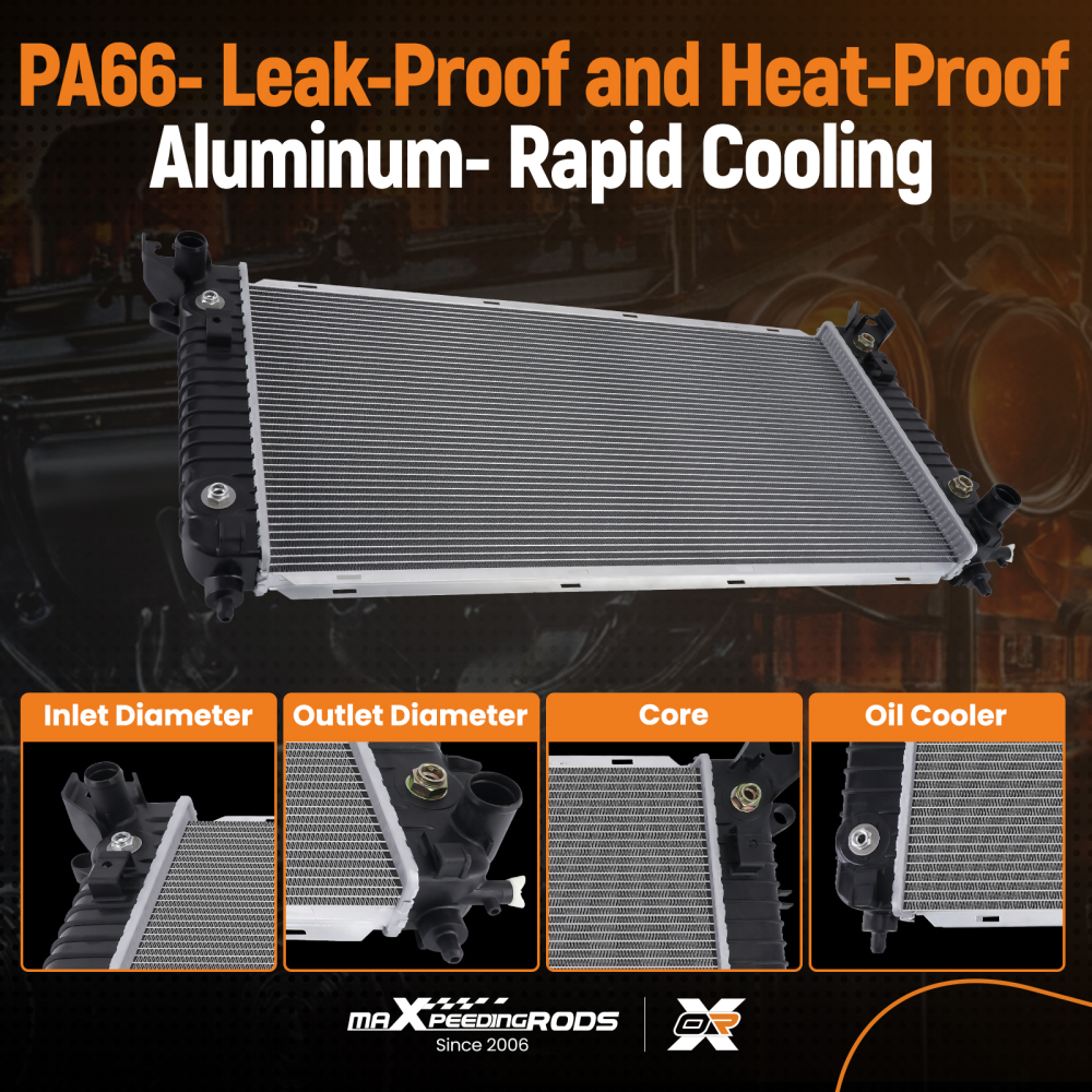 Radiator compatible for Cadillac Escalade 6.2L 2016 compatible for Chevrolet Suburban 5.3L 6.0L 2016