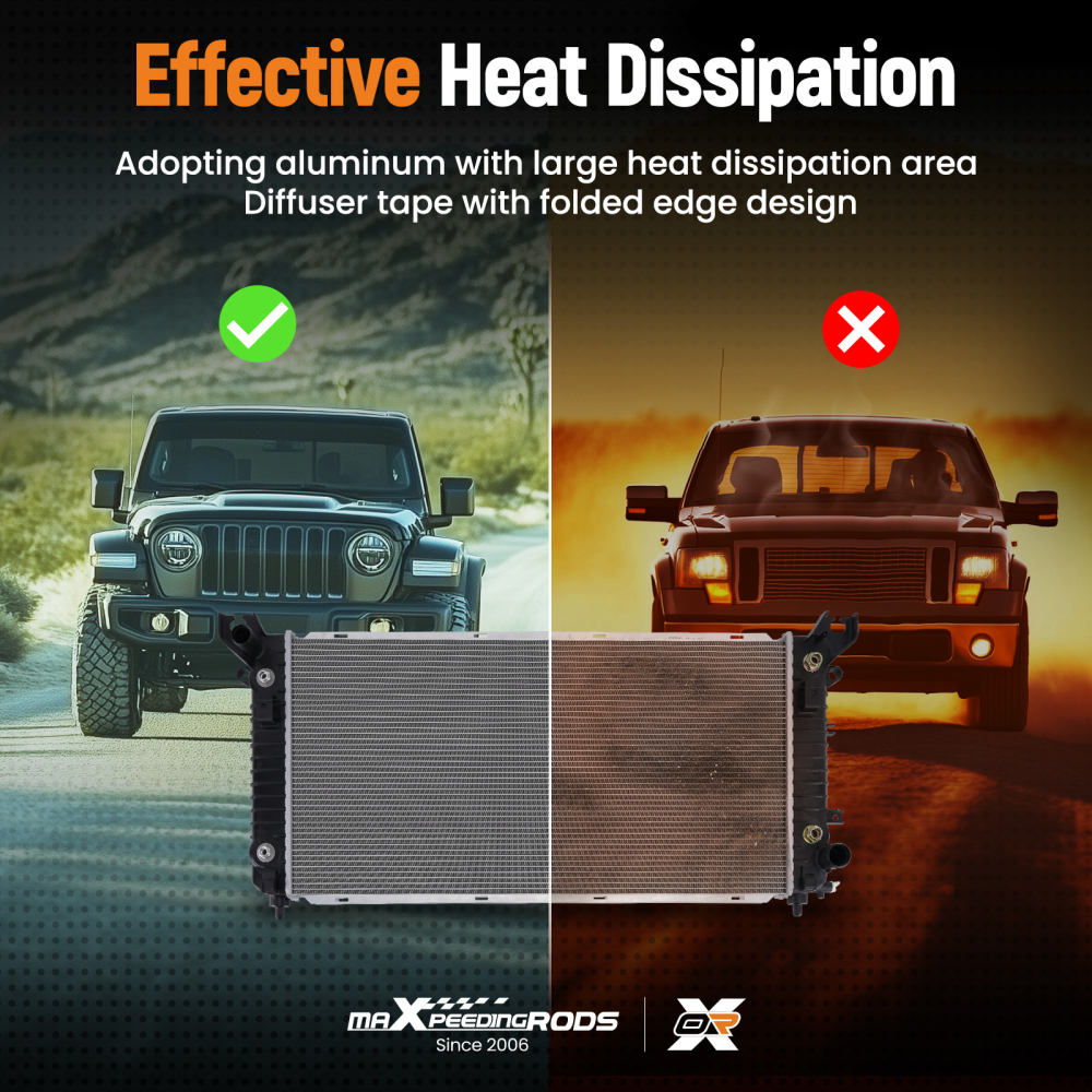 Radiator compatible for Cadillac Escalade 6.2L 2016 compatible for Chevrolet Suburban 5.3L 6.0L 2016