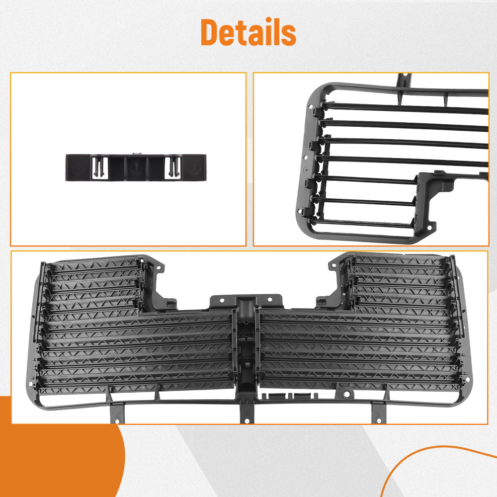 Front Grille Shutter compatible for Chevrolet Silverado 1500 compatible for GMC Sierra 2017-19 w/O Motor