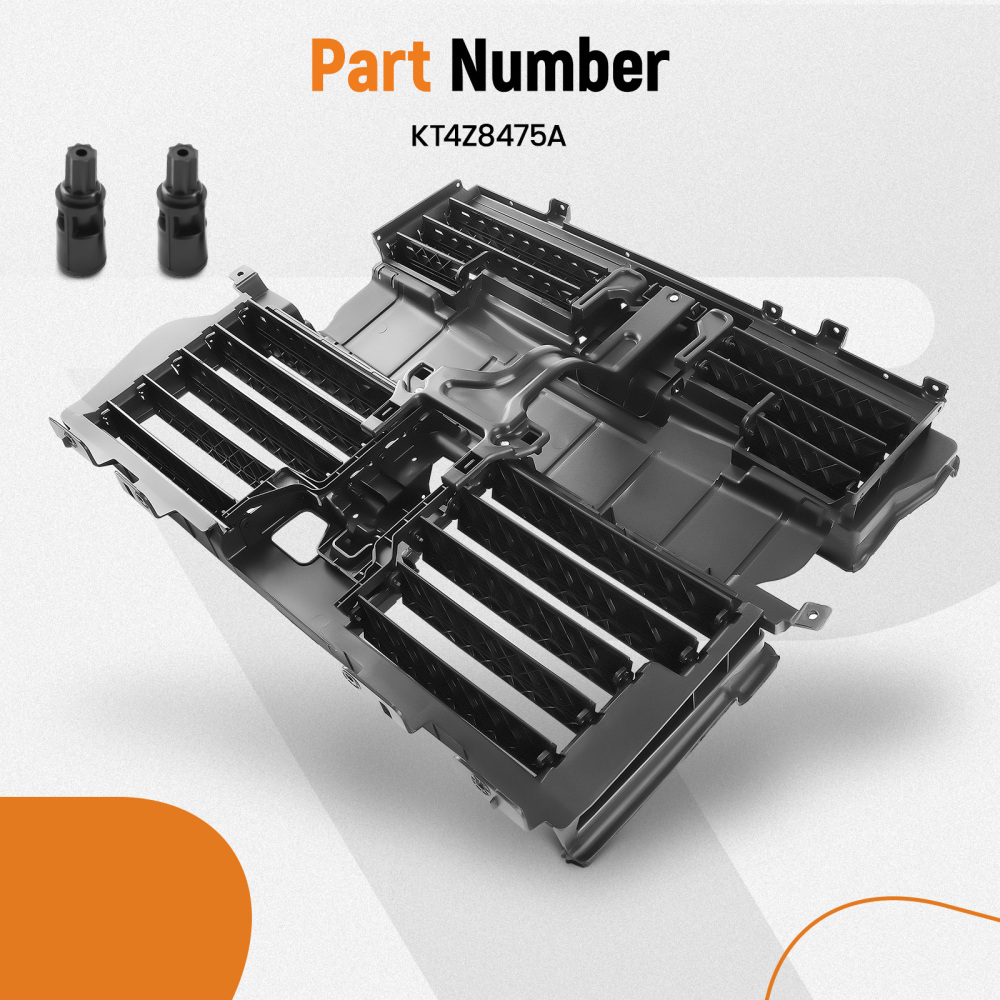 Air Shutter Grille Assembly compatible for Ford Edge 2.0L 2.7L 2019-2021 w/O Actuator