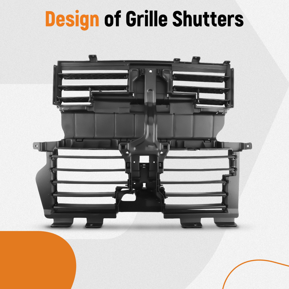 Air Shutter Grille Assembly compatible for Ford Edge 2.0L 2.7L 2019-2021 w/O Actuator