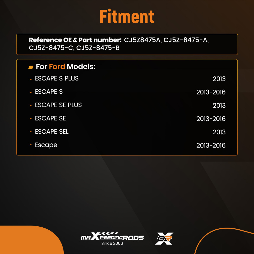 Active Grill Shutter compatible for Ford Escape 2013-2016 CJ5Z-8475-B Front Black