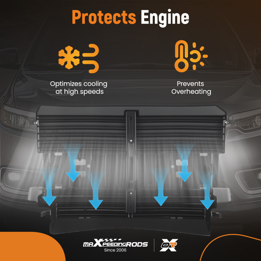 Active Grill Shutter compatible for Ford Escape 2013-2016 CJ5Z-8475-B Front Black