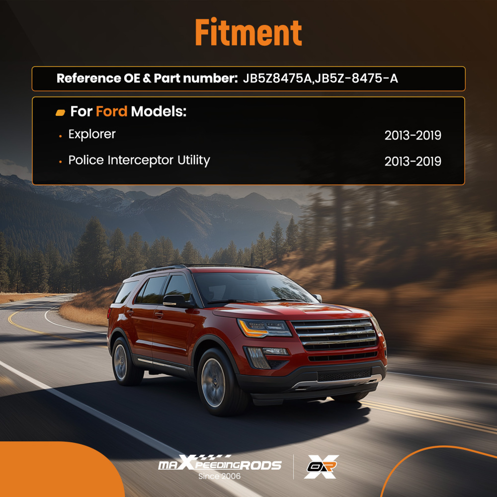 Active Grill Shutter Assembly compatible for Ford Explorer 2013-2019 Plastic JB5Z8475A