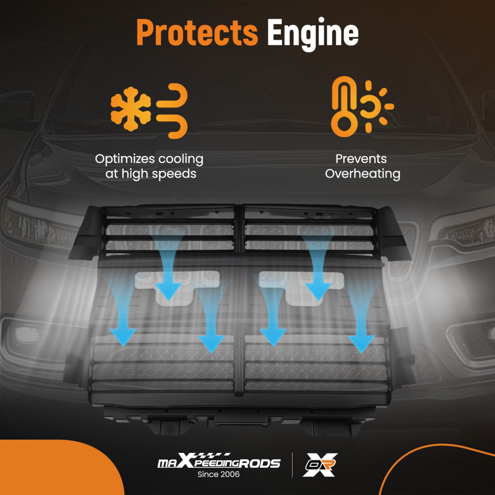 Active Grill Shutter Assembly compatible for Ford Explorer 2013-2019 Plastic JB5Z8475A
