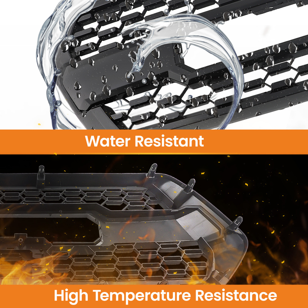 Front Bumper Grille Mesh Grill compatible for Toyota Tacoma 2016-2023 Matte Black