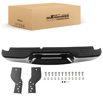 Bolt-On Chrome Rear Bumper compatible for GMC Sonoma 98-04 GM1101102 Steel