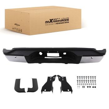 Rear Bumper Assembly compatible for Sierra HD 2011-2014 22792253 Chrome Plastic Steel