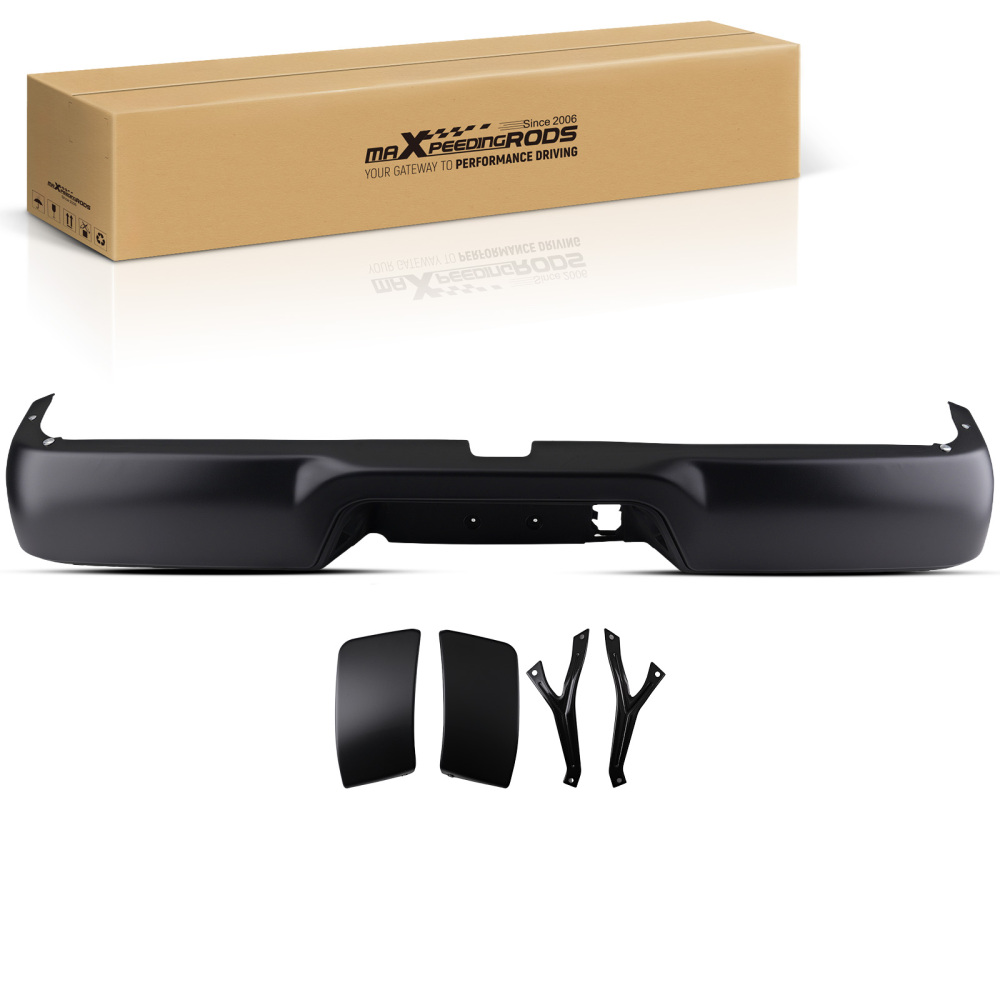 Black Rear Bumper compatible for Ram 1500 2011-2024 Steel CH1103120 55078095AC