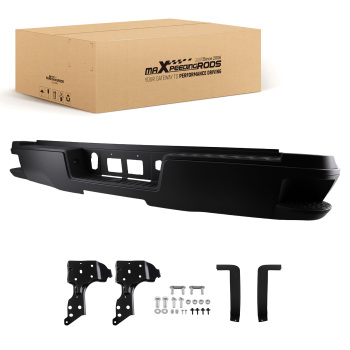 Black Rear Bumper Assembly compatible for Chevy Silverado 1500 14-18 23154012 Steel