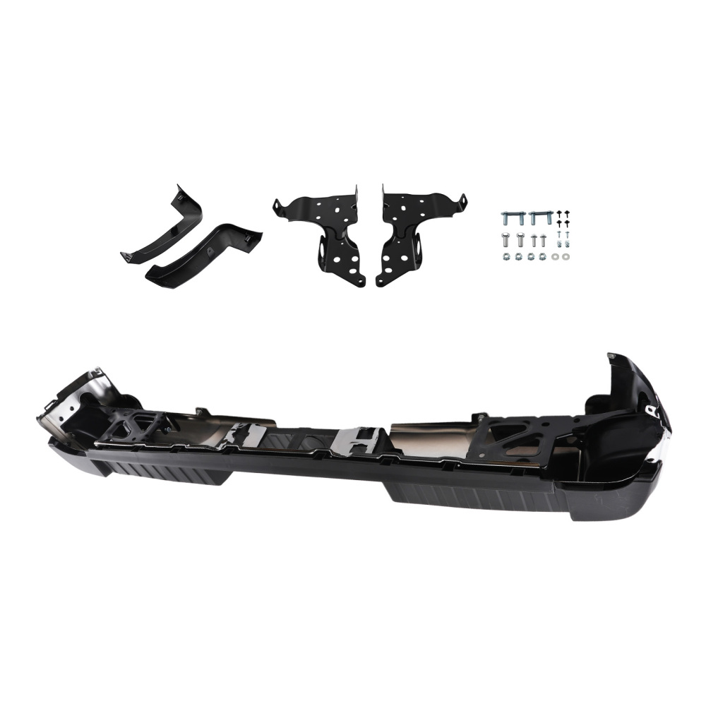 Chrome Rear Bumper Assembly compatible for Chevy Silverado GMC Sierra 1500 14-18