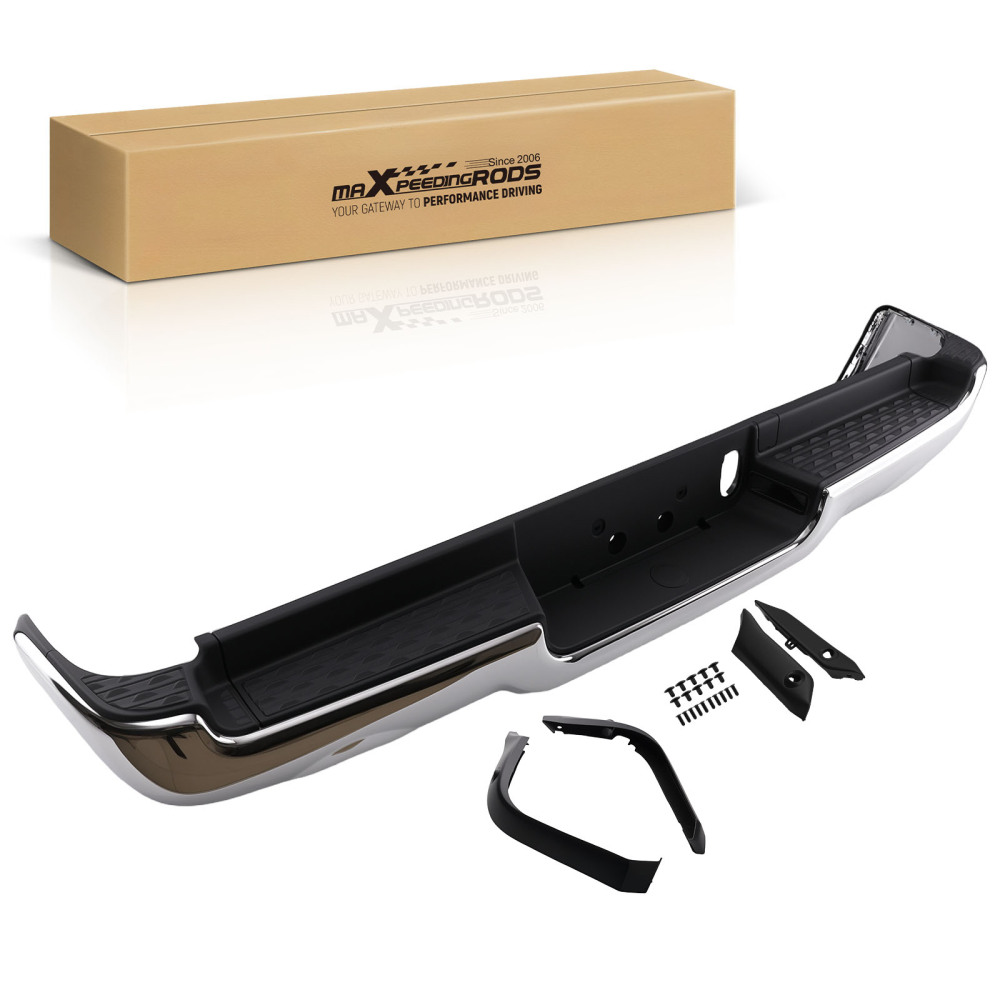 Chrome Rear Bumper Assembly compatible for Dodge Ram 1500 2019-2023 68404442AA Steel