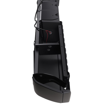 Black Rear Bumper Assembly compatible for Ford F250 F350 F450 08-16 Steel Plastic