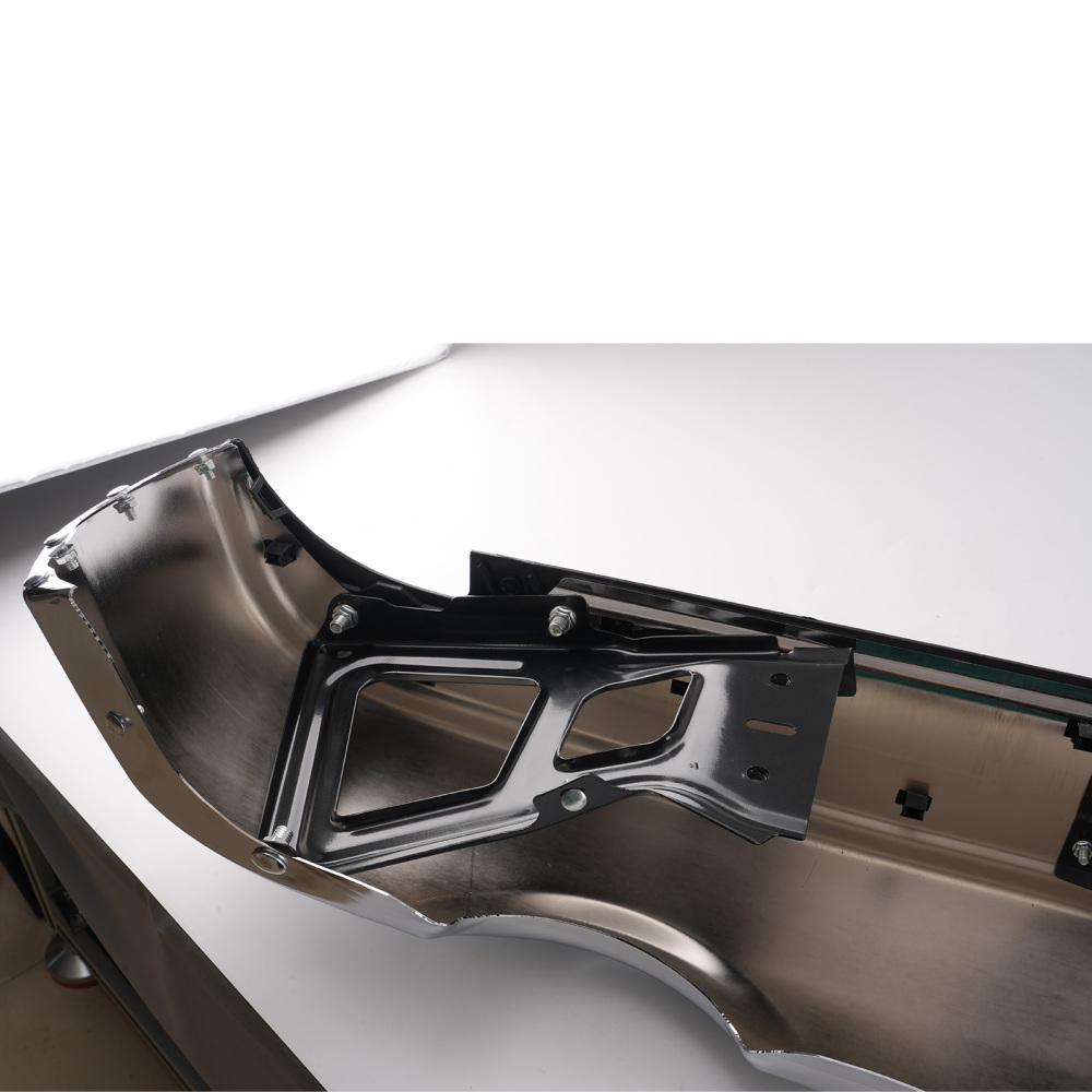 Chrome Rear Bumper Assembly compatible for Dodge Ram 1500 09-10 Dual Exhaust