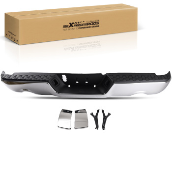 Chrome Rear Bumper Assembly compatible for Dodge Ram 1500 09-10 Dual Exhaust