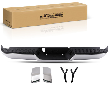 Rear Bumper Chrome Assembly compatible for Dodge Ram 1500 2500 3500 2009-2018 Steel