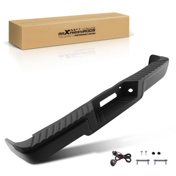 Black Rear Bumper compatible for Ford F-150 06-08 7L3Z17B807BCP Reinforced Steel
