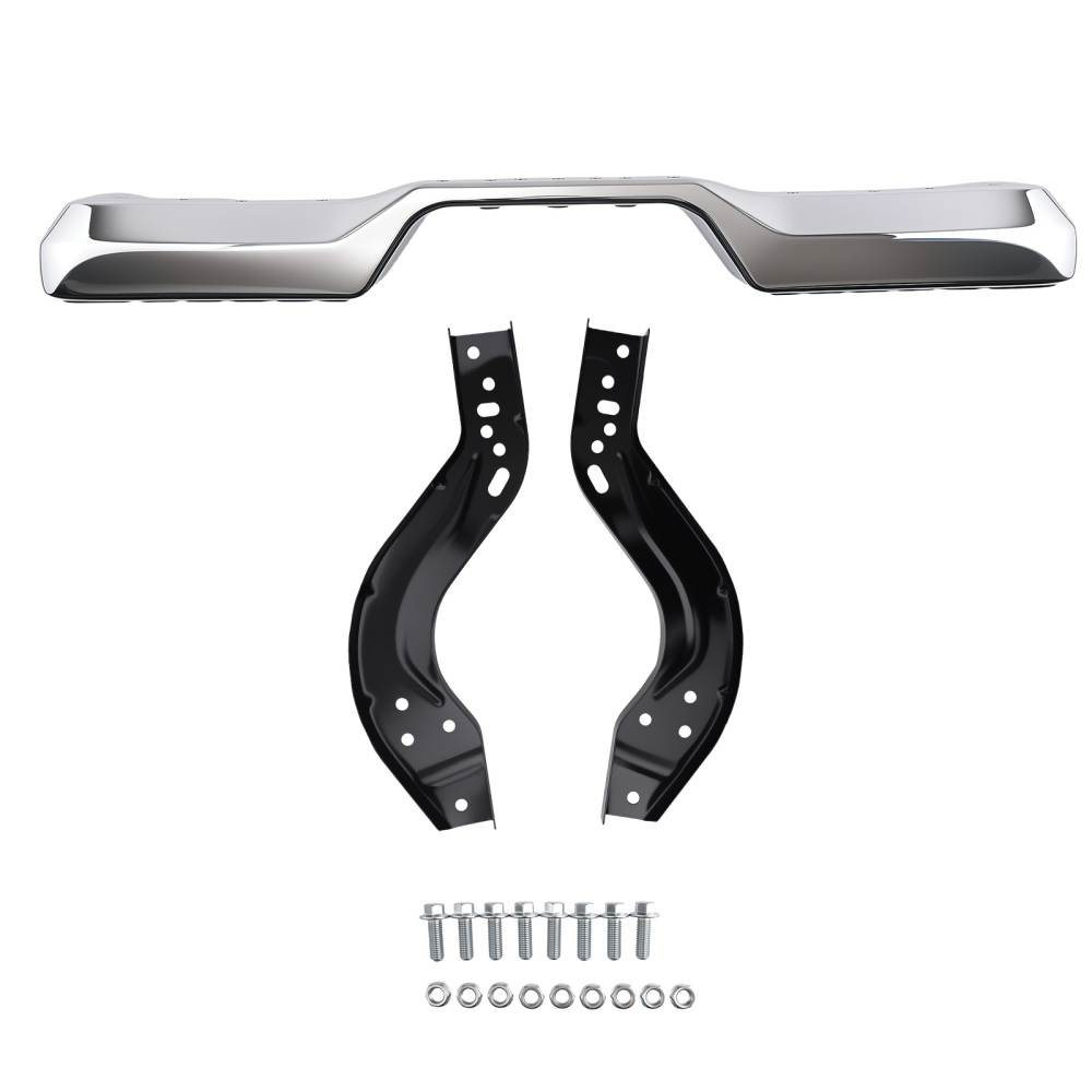 Bolt-On Chrome Rear Bumper compatible for Toyota Pickup 1989-1995 TO1102221 Steel