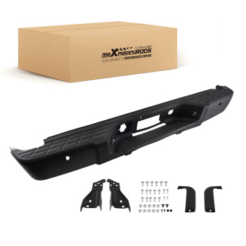 Black Rear Bumper Assembly compatible for Chevrolet Silverado 07-13 GM1103148 Steel