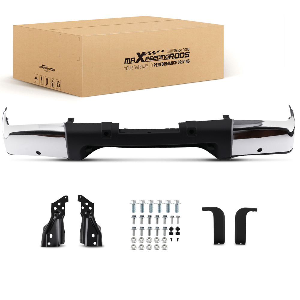 Chrome Rear Bumper Assembly compatible for Chevy Silverado 1500 07-13 GM1103148