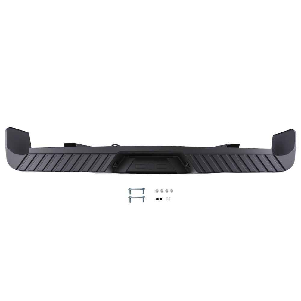 Black Rear Bumper compatible for Ford F150 2009-2014 Bolt-On 9L3Z17D826B Steel Plastic