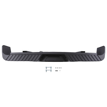 Black Rear Bumper compatible for Ford F150 2009-2014 Bolt-On 9L3Z17D826B Steel Plastic