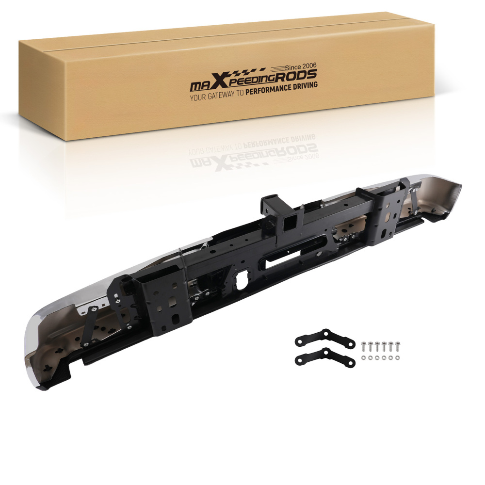 Chrome Rear Bumper Assembly compatible for Ford F-150 2021-2023 ML3Z19D520D Steel