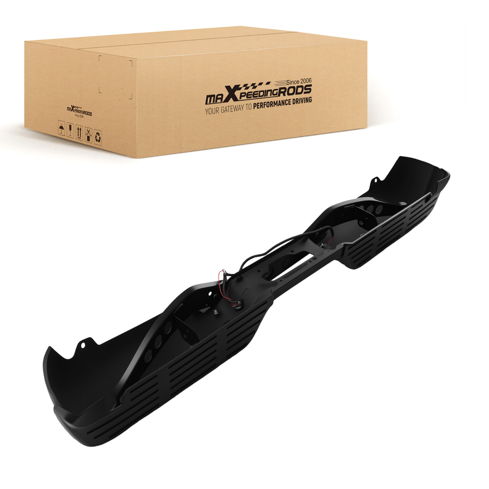 Black Bumper Assembly Rear compatible for Ford F-250/F-350 1999-2007 Steel Bolt-On