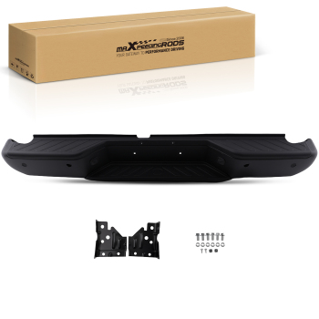 Black Rear Bumper Assembly compatible for Nissan Frontier 05-21 85064-EA600 85065-EA600