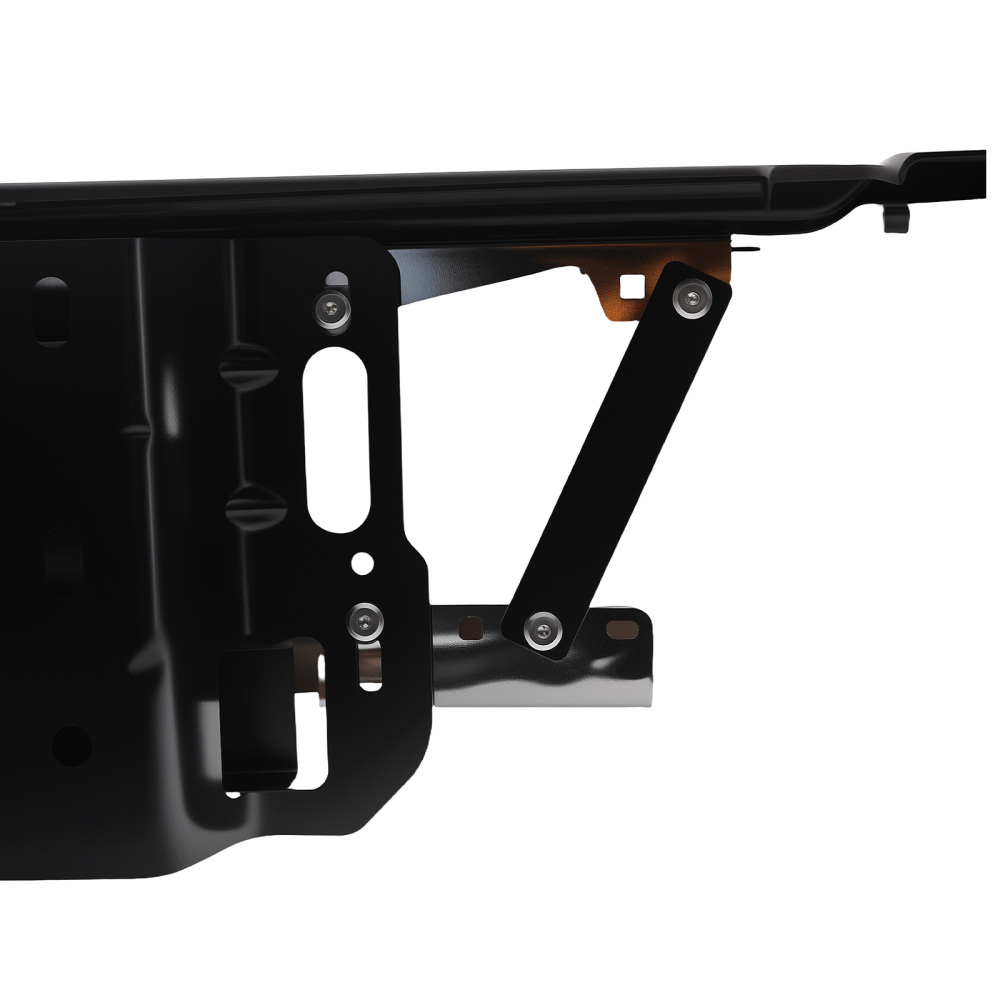 Chrome Rear Bumper Assembly compatible for Ford F-150 2021-2023 Steel Plastic w/ Sensors