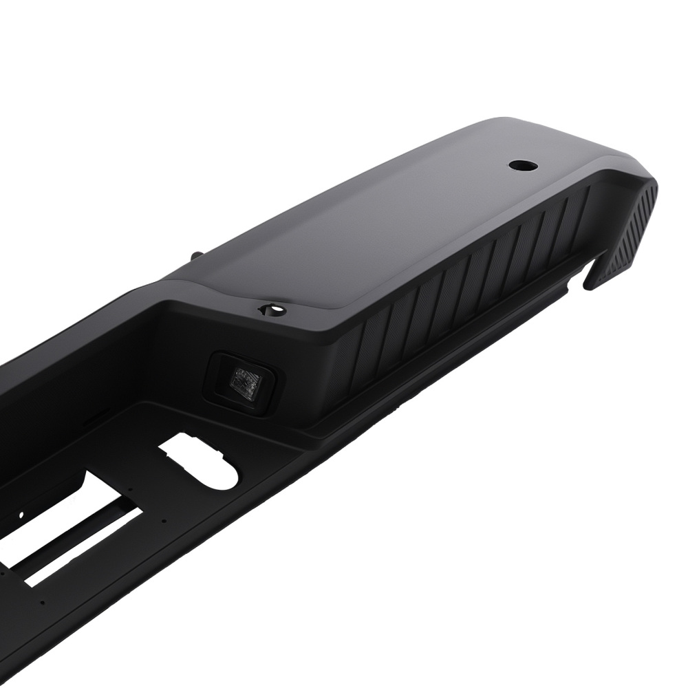 Black Rear Bumper Assembly compatible for Ford F-150 2021-2023 Bolt-On w/ Sensors
