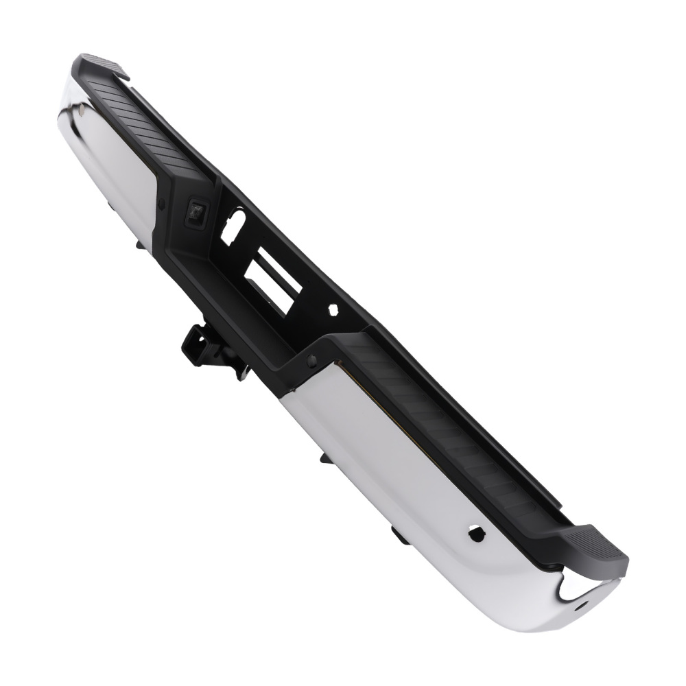 Chrome Rear Bumper Assembly compatible for Ford F-150 2021-2023 Reinforced Steel