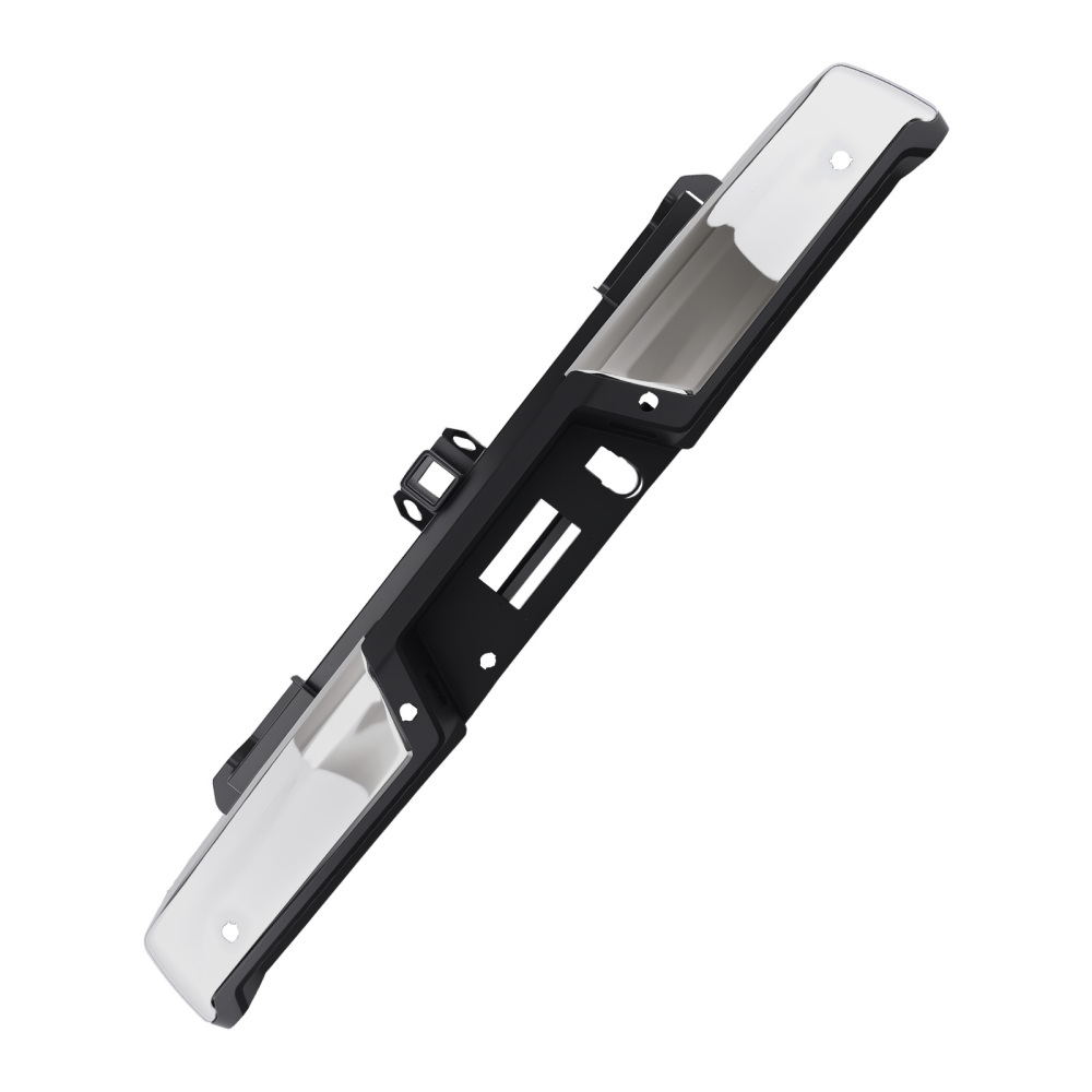 Chrome Rear Bumper Assembly compatible for Ford F-150 2021-2023 Reinforced Steel