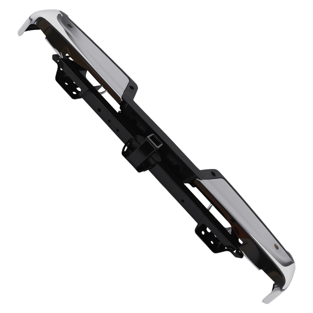 Chrome Rear Bumper Assembly compatible for Ford F-150 2021-2023 Reinforced Steel