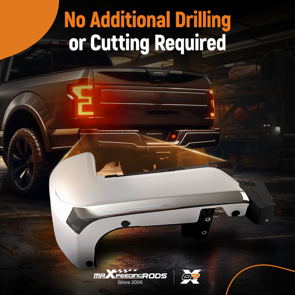 Bumper End Chrome Rear Left compatible for Toyota Tacoma 2016-2023 TO1104131 Plastic