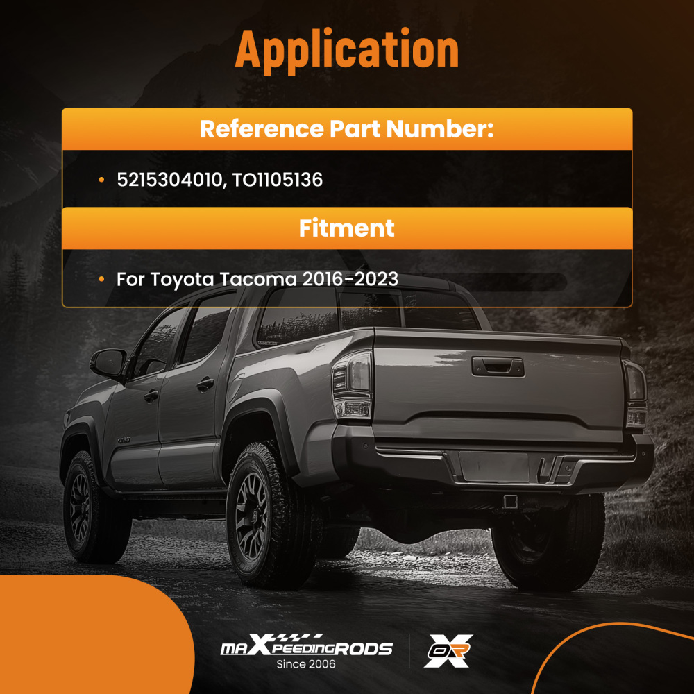 Driver Left Bumper End Rear compatible for Toyota Tacoma Extended Cab 2016-2023