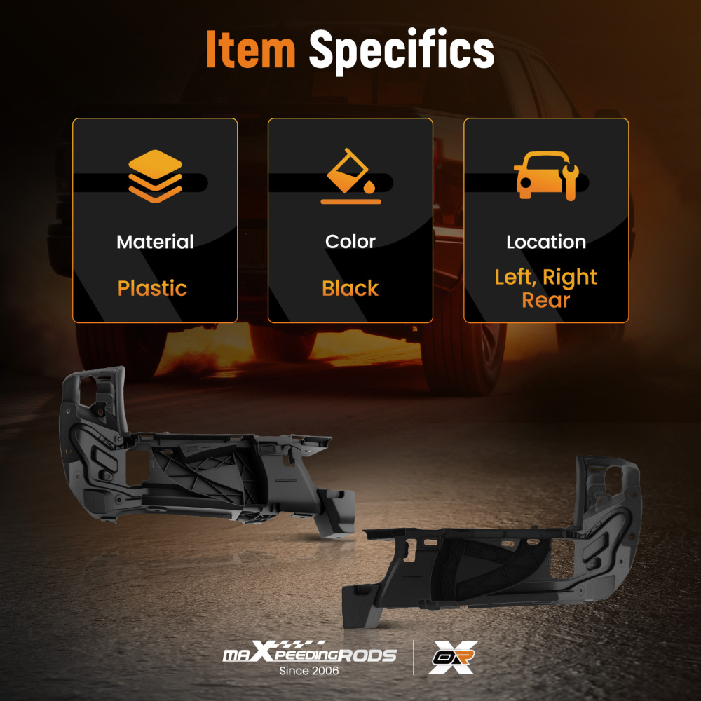 2Pcs Rear Bumper Ends Black compatible for Toyota Tacoma 2016-2023 5215304010