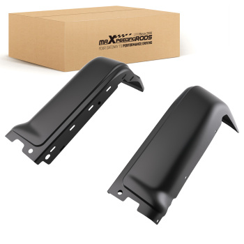 Black Bumper End Pair Rear compatible for Ford F150 Pickup 2009-14 9L3Z17906CPTM Steel