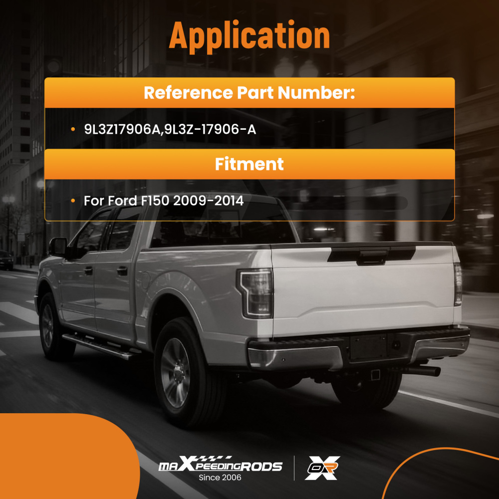 Chrome Bumper End LH Side compatible for Ford F-150 Styleside 09-14 9L3Z-17906-A W/O Sensor