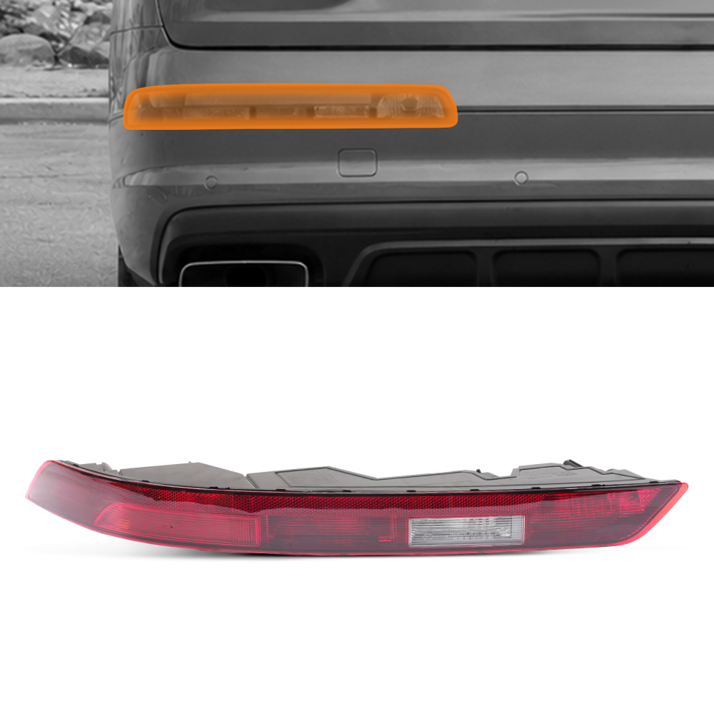 Left Passenger Rear Reflector Bumper Light Brake Fog Lamp compatible for Audi Q5 2018-2021