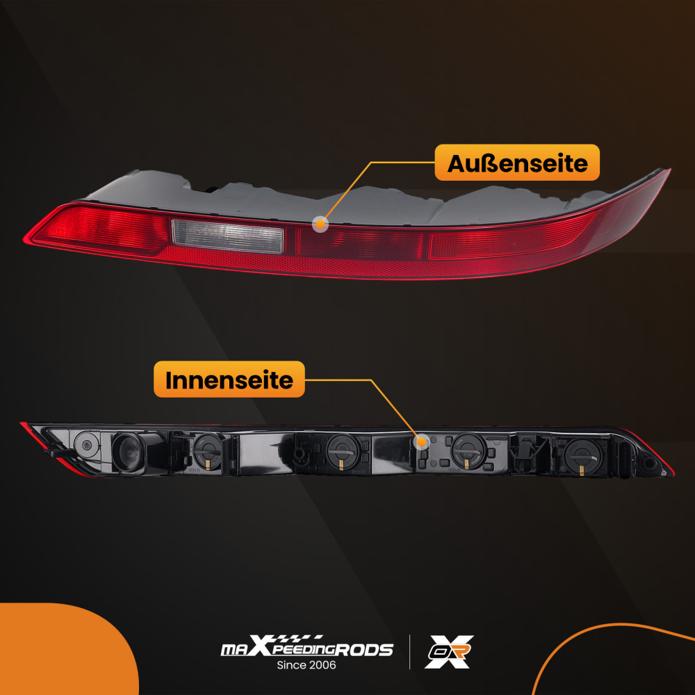 Left Passenger Rear Reflector Bumper Light Brake Fog Lamp compatible for Audi Q5 2018-2021