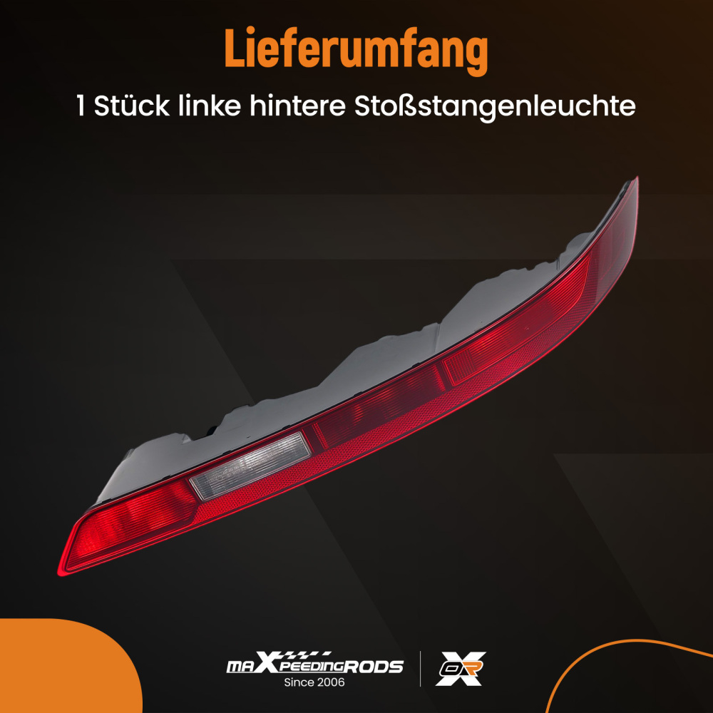 Left Passenger Rear Reflector Bumper Light Brake Fog Lamp compatible for Audi Q5 2018-2021