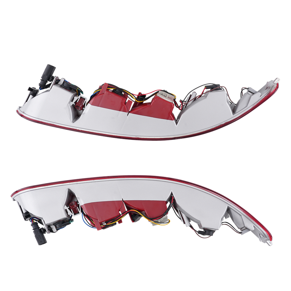 Left+Right Rear Bumper Light compatible for Audi Q5 2009-2016 8R0945096BHalogen 5 Bulbs